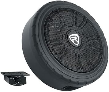 Rockville WHEEL OF BASS 8" Slim Under-Seat Powered Truck/Car Audio Subwoofer Sub