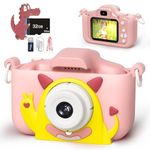 Kids Camera, Digital Camera for Girls Boys Toddlers Childrens Age 3-12, Appareil Photo Enfant with 32GB Card, 1080P HD Monster Toy Camera with Selfie Video, Best Christmas Birthday Gifts for Kids