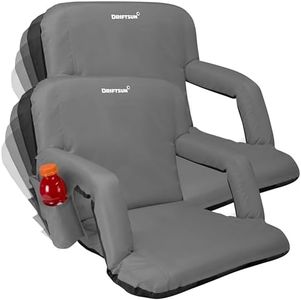 Driftsun 2 Pack Stadium Seats with Back Support, Deluxe Bleacher Chairs with Back Support, Padded Stadium Seats with Backs, Waterproof Stadium Chair