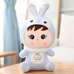 Niku Super Soft Plush Doll Toy with Rabbit Ear, Teddy Bear, Best Gift Toy and Pillow for Kids, Girls and Adults (30cm, Grey)