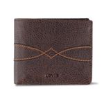 Levi's Men's Classic Bifold Passcase Wallet with Multiple Card Slots and Id Window, Brown Western, One Size, Classic Bifold Passcase Wallet with Multiple Card Slots and Id Window