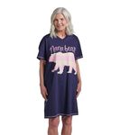 Little Blue House by Hatley Women's Sleepshirt, Nana Bear, One Size