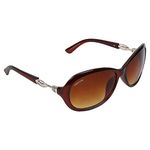 CREATURE Gaga Cat-Eye Oversized Sunglasses For Girls(Lens-Brown||Frame-Brown||Size-Regular||GAGA-012)