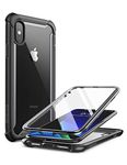 i-Blason Ares Full Body Rugged Clear Bumper Case for 6.5-Inch iPhone XS Max (2018), Black