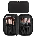 Discoball Makeup Brush Bag Travel Cosmetic Organizer Makeup Artist Case Make Up Bag Cosmetics Brushes Pouch Makeup Brush Holder Storage Handbag for Girl Women(Brushes not Included)