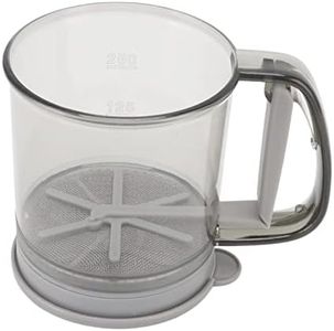 Flour Sifter, Double Layer Filter Mesh Flour Strainer Colander with Lid Handheld Baking Sifter Sieve for Baking Cakes Desserts, Easy to Clean, for Kitchen Supplies Baking Tools