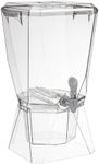 CreativeWare BEV17CLR Crown Beverage Dispenser with Base and Name Clip, 3.5 Gallon, Clear