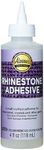 Aleene's Rhinestone Adhesive, Permanent Multi-Surface Liquid Glue for Jewels, Crystals, Rhinestones, Fashion & Decor Embellishments - Dries Clear & Flexible on Fabric, 4 fl oz