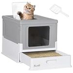 PawHut Fully Enclosed Cat Litter Bo