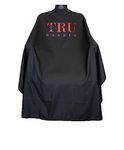 TRU BARBER silicone neck cape, 100% Polyester, light weight capeWaterproof, Cape with Snap Closure, Barber Cape, 50" x 58”, Blak/Red, 50 inch (Pack of 1)