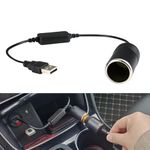 5V USB A Male to 12V Car USB to Cigarette Lighter Adapter Female Converter Extension Cable Adapter Cord Step Up Voltage Output Lighter Adapter for Car Cigarette Lighters Driving Recorder DVR Camera