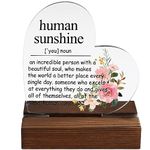 Human Sunshine Gifts, Appreciation Gifts Thank You Gift for Women Teacher Coworker Doctor Nurse, Human Sunshine Sign, Best Friend Gift, Positivity Appreciation Gift for Mom Aunt Sister ZXZ4