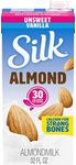 Silk Shelf-Stable Almondmilk, Unsweetened Vanilla, Dairy-Free, Vegan, Non-GMO Project Verified, 1 Quart