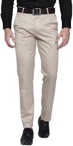 Formal Regular Fit Men Cream Trousers (COMFORRTBLEND-Cream_34)