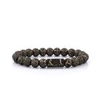 Rastaclat Beaded Bracelet for Men and Women of All Ages - Anchor Black Bracelet | Adjustable Stackable Bracelet Beaded by Hand (Medium/Large)