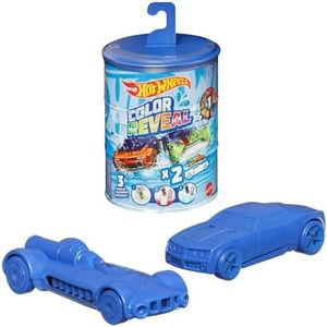 Hot Wheels Color Reveal Confezione da 2 Veicoli in Scala 1:64, Macchinine Cambia Colore, Giocattolo per Bambini 3+Anni, GYP13