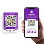 RINGME Smart QR Code– 6 Multi-Purpose Stickers for Home, Car, Lost Items & Digital Business Cards | Instant Video, Audio & Message Communication | Privacy-Secure Contact Sharing | Easy Setup