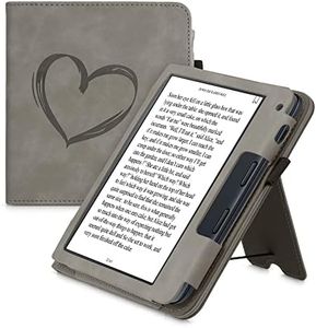 kwmobile Case Compatible with Kobo Libra 2 Case - Cover for eReader with Magnetic Closure - Grey