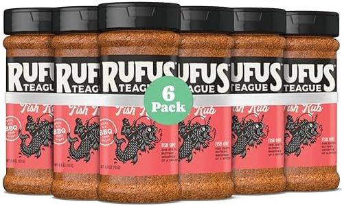 Rufus Teague Fish Rub, Award-Winning Flavor, 6.4 oz, 6-Pack