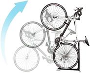 Bicycle Floor Stand, Portable and Stationary Space-Saving Rack with Adjustable Height, Freestanding Indoor Bike Storage Rack for Garage or Apartment