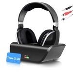 Wireless Headphones for TV Watching, ANSTEN Over Ear Headsets with Charging Dock with 3.5mm AUX/RCA, Rechargeable Stereo TV Wireless Headphone,164ft Work Rang, No Audio Delay