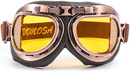 evomosa Motorcycle Goggles Vintage Pilot Style Cruiser Scooter Goggle Outdoor Sand Goggles Bike Racer Cruiser Touring Eyewear for Half Helmet