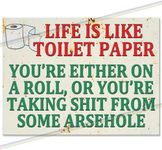 Life Like Toilet Paper Sign Father'