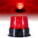 Wireless Strobe Light,Red LED Beacon Light,Rechargeable Magnet Rooftop Warning Safety Flashing Police Lights for POV Emergency Vehicle,School Bus,Ambulance Firefighter Volunteer Tow Trucks