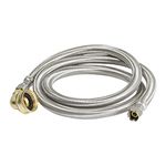 FlexCraft 28760-NL, Dishwasher Connector, Connects Dishwasher to Water Supply, Dishwsher Supply Line With Swivel Elbow, Braided Stainless Steel 60 in