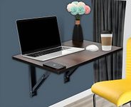 CATIVE Wall Mounted Table Folding Shelf/Study Table/Work Table/Laptop Table/Large Wall mounting Wall Mounted with Heavy Duty Powder Coated Steel Collapsible Shelf Table Bracket