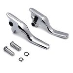 HTTMT- Chrome Smooth Shorty Brake Clutch Levers Compatible with Harley 2008-2013 Touring Trike [P/N: MT241-026ST-CD]