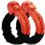 SCHTUMPA Soft Shackle Synthetic Road Recovery Rope 1/2' X 22 Inch (57,000LBS) Breaking Strength for Sailing SUV ATV 4X4 Truck Jeep 2 Pack -Safer Than Metal Shackle