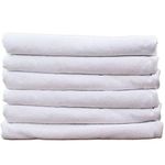 12 Pack BodyBest Flat Massage Sheets Flannel | 180g | 60x100 inch | 100% Cotton Massage Linens | White Spa Bed Treatment Table Covers | Bulk Massage Therapy Supplies