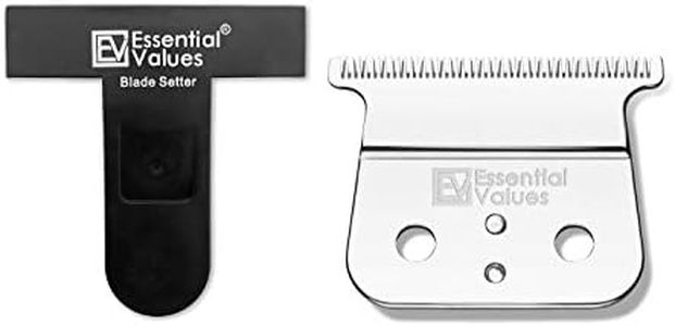 Essential Values T-Blade Outliner & Blade Setter #04880 (COMBO PACK), Compatible with Andis Outliner Blades | The Best Alignment Tool & Blade for Tighter, Sharper, Cleaner Cuts, and Fades