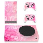 PlayVital Psychedelic Pink Custom Vinyl Skins for Xbox Series S, Wrap Decal Cover Stickers for Xbox Series S Console Controller