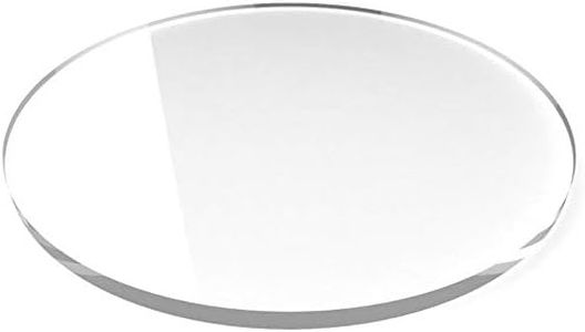 Round Acrylic Blank Disc Plexiglass Lucite Sheet Round Cake Disk Acrylic Sheet Clock Face Plexiglass Tabletop Decoration Clear Laser Cut Circle (14" Diameter, Thickness 1/4 inch)
