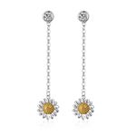 Philip Jones Daisy Drop Earrings Created with Zircondia® Crystals