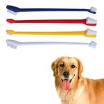 Pack of 4 Double Ended Dog & Cat Dental Oral Care Toothbrush Healthy Pet Grooming Tool Teeth Brush for Dogs Tooth Cleaner Care for Small to Large Dogs Cats