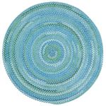 Waterway Blue 9' 6" Round Braided Rug