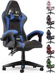 bigzzia Gaming Chair Office Chair Desk Chair Swivel Heavy Duty Chair Ergonomic Design with Cushion and Reclining Back Support
