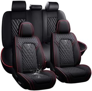 Arocx Full Set for Toyota Prius Seat Covers 2001-2026, Black-Red