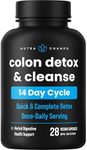 Colon Cleanser & Detox for Weight Loss and Belly Fat - 14 Day Rapid Colon Cleanse, Stool Softener, Flush Toxins - Safe & Effective Formula with Probiotic & Digestive Enzymes for Constipation Relief