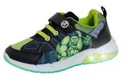 Boys Incredible Hulk Light Up Trainers Green EU 27 / UK 9