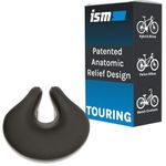 ISM Touring Noseless Bike Saddle for Upright Riders - Anatomic Relief Bicycle Saddle for Hybrid, Police, Commuter Bikes, and Beach Cruisers - Wide and Thick Comfortable Bike Seat for Men and Women