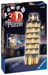 Ravensburger Leaning Tower of Pisa - Night Edition, 216pc 3D Jigsaw Puzzle