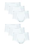 Hanes Men's Tagless White Briefs with ComfortFlex Waistband-Multiple Packs Available, 6 Pack - White, Medium