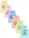 Generic Baby-Boys Regular Fit Vest Multicolour 0 Months-6 Months (Pack Of 6)