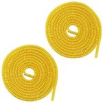 Florican Full Size 1.4 Meter (2 Pcs) Spiral Cable Protector Suitable for All iPhone/Android Mobile Charging Cables (Yellow)