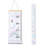 Heyu-Lotus Kids Height Chart, 200X20CM Wall Hanging Growth Chart Removable Canvas and Wood Measuring Ruler for Baby Boys Girls Children Bedroom Decoration(Unicorn 2)