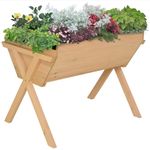 Outsunny Wooden Raised Garden Bed with Bed Liner, Elevated Planter Box with Legs, for Vegetables Flowers Herbs, Outdoor and Indoor Use